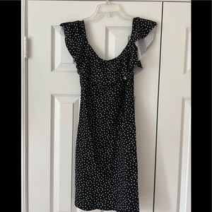 Black and white polka dot dress